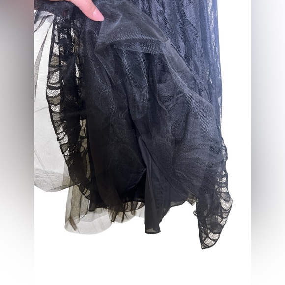 Lafayette 148 New York Hayden Wave Lace Black Long Sleeve Midi Dress Size 14 - Picture 10 of 10